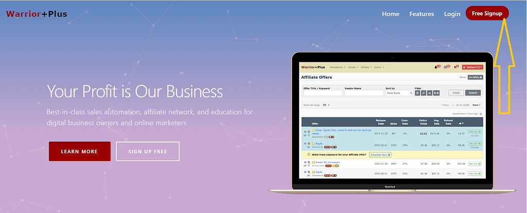 warrior plus for beginners signup process 1